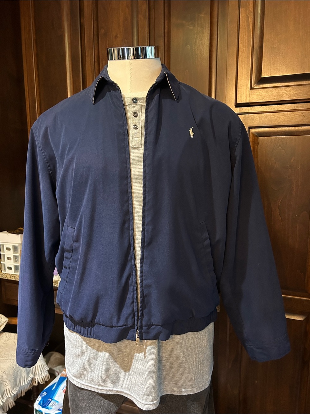 90’s Y2K Polo Golf Sz L by Ralph Lauren Navy Harrington Golf Jacket